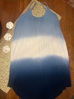 Knox Rose Blue and White Ombré Spaghetti Strap Dress Size Medium